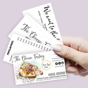 Cheese Board, Charcuterie, Business Card Set, Mini Menu Card, Appointment Card, Loyalty Card, Editable, Printable, CJ008-01v1-BIZH-FEA