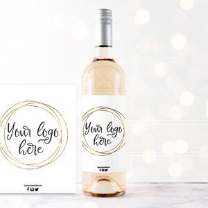 Wine Label 4 x 5", Printable, Editable, Business Gift, Blank Business Template, CJ100-01v1-LBLW
