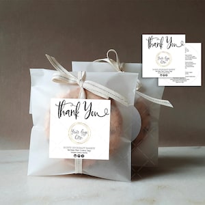 Thank You Cookie Gift Label 2.5”, Sample Cookie Gift, Printable Template, Blank Business Template, CJ100-01v1-LBLT