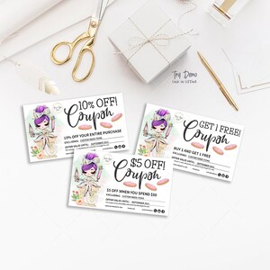 Baking Gift Coupons, Cake Bakery Voucher, Sweets Gift Card, Baking Printable, Catering Insert, Editable, Purple, CJ009-07v2-fu-CPN-FEA