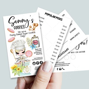 Bakery Business Card Set, Mini Menu Card, Appointment Card, Loyalty Card, Editable, Printable, Blond, CJ009-02v1-fo-BIZV-FEA