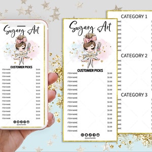 Bakery Web Price List, Party Events Services Menu Card, Editable, Printable, Brown, CJ009-07v3-fw-PRCW-fea