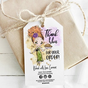 Thanksgiving Catering Thank You Hang Tag, Holiday Business Hang Tag, Editable, Printable, Red, CJ234-01v1-fr-TGA