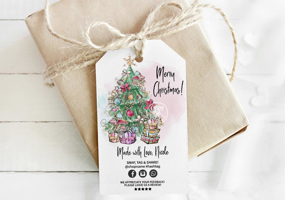 Christmas Baking Hang Tag, Bakery Thank You Tag, Holiday Packaging ...
