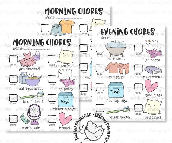 Toddler Chore Chart Printable