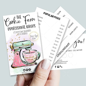 Bakery Business Card Set, Mini Menu Card, Appointment Card, Loyalty Card, Editable, Printable, CJ128-01v1-BIZV