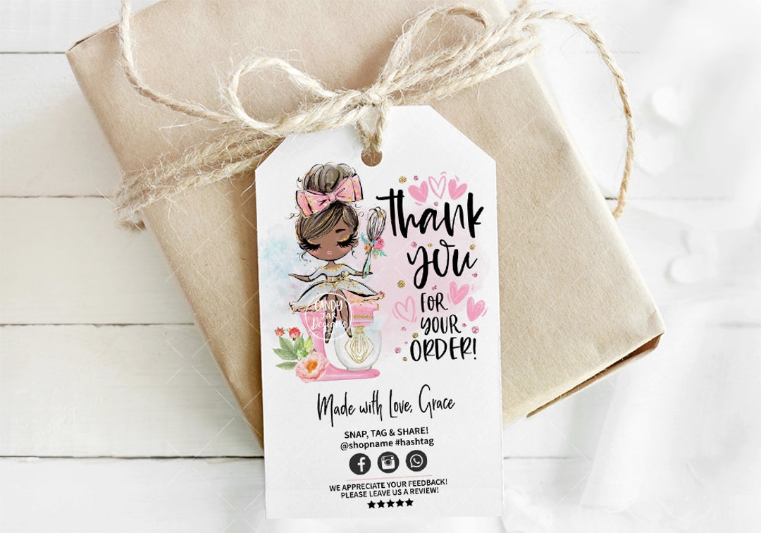 Cake Baking Tag, Bakery Thank You Tag, Baker Tag, Pastry Shop Insert ...