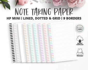 Note Taking Paper, Lined Dotted Grid, Mini HP, PPC03