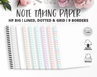 Note Taking Paper, Lined Dotted Grid, Big HP, Letter Size, PPC03