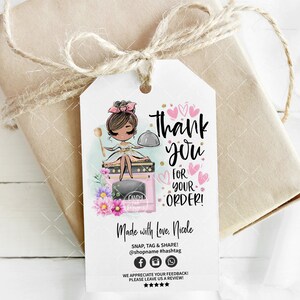 Catering Thank You Tag, Cooking Tag, Restaurant Hang Tag, Food Truck Shop, Packaging InsertCard, Printable, Brown CJ010-04v1-mw-TGA-FEA