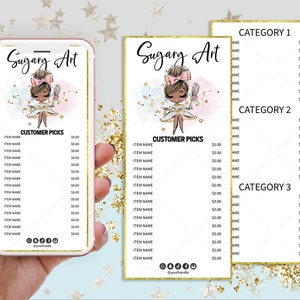 Bakery Web Price List, Party Events Services Menu Card, Editable, Printable, Brown, CJ009-07v3-dw-PRCW-fea