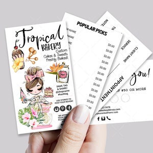 Bakery Business Card Set, Mini Menu Card, Appointment Card, Loyalty Card, Editable, Printable, Brown, CJ009-11v3-fw-BIZV-FEA
