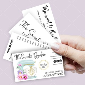 Bakery Business Card Set, Mini Menu Card, Appointment Card, Loyalty Card, Editable, Printable, CJ001-04v1-BIZH-FEA