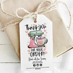 Bakery Thank You Hang Tag, Baking Business Hang Tag, Editable, Printable, CJ128-01v1-TGA