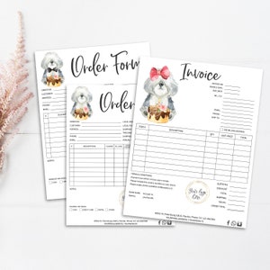 Editable Dog Bakery Invoice, Pet Baker Order Form, Pet Bakery Invoice, Dog Bakery Branding, Add Logo, Printable Template, CJ082-01v1-OIF