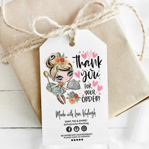 Thanksgiving Catering Thank You Hang Tag, Holiday Business Hang Tag, Editable, Printable, Blond, CJ224-02v1-fo-TGA