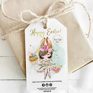 Easter Bakery Thank You Hang Tag, Holiday Business Hang Tag, Editable, Printable, Brown, CJ009-12v1-fw-TGA