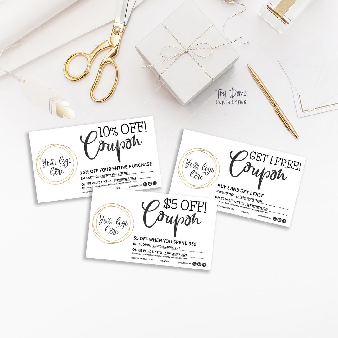 Gift Coupon Set 3 X 2.5