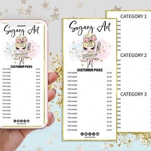 Bakery Web Price List, Party Events Services Menu Card, Editable, Printable, Blond, CJ009-07v3-fo-PRCW-fea