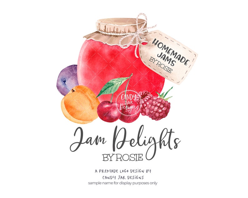 DIY Jam Bakery Logo Jam Jars Logo Marmalade Baker Home Etsy