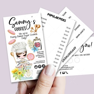 Bakery Business Card Set, Mini Menu Card, Appointment Card, Loyalty Card, Editable, Printable, Brown, CJ009-02v1-fw-BIZV-FEA