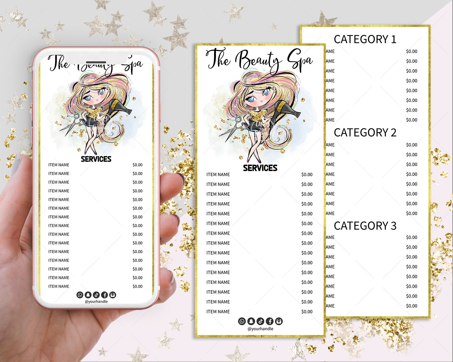 DIY Hair Salon Menu Card Tag Hair Price List Hair Stylist - Etsy Sweden DIY Hair Salon Menu Card Tag Hair Price List Hair Stylist - Etsy Sweden