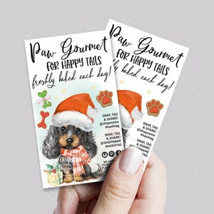 Dog Bakery Business Card Set, Mini Menu Card, Appointment Card, Loyalty Card, Editable, Printable, CJ130-01v1-BIZV