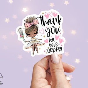 Baker Thank You Sticker, Cake Baking Stickers, Bakery Shop Stickers, Cookie Packaging Seal, Printable Tag, Brown, CJ009-07v3-dw-STKZ