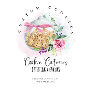 Cookie Bakery Logo, Cookie Jar Logo, Cookie Catering, Cookie Baker Logo, Logo, Shop Branding, Downloadable, Editable, CJ071-01v1-LGO