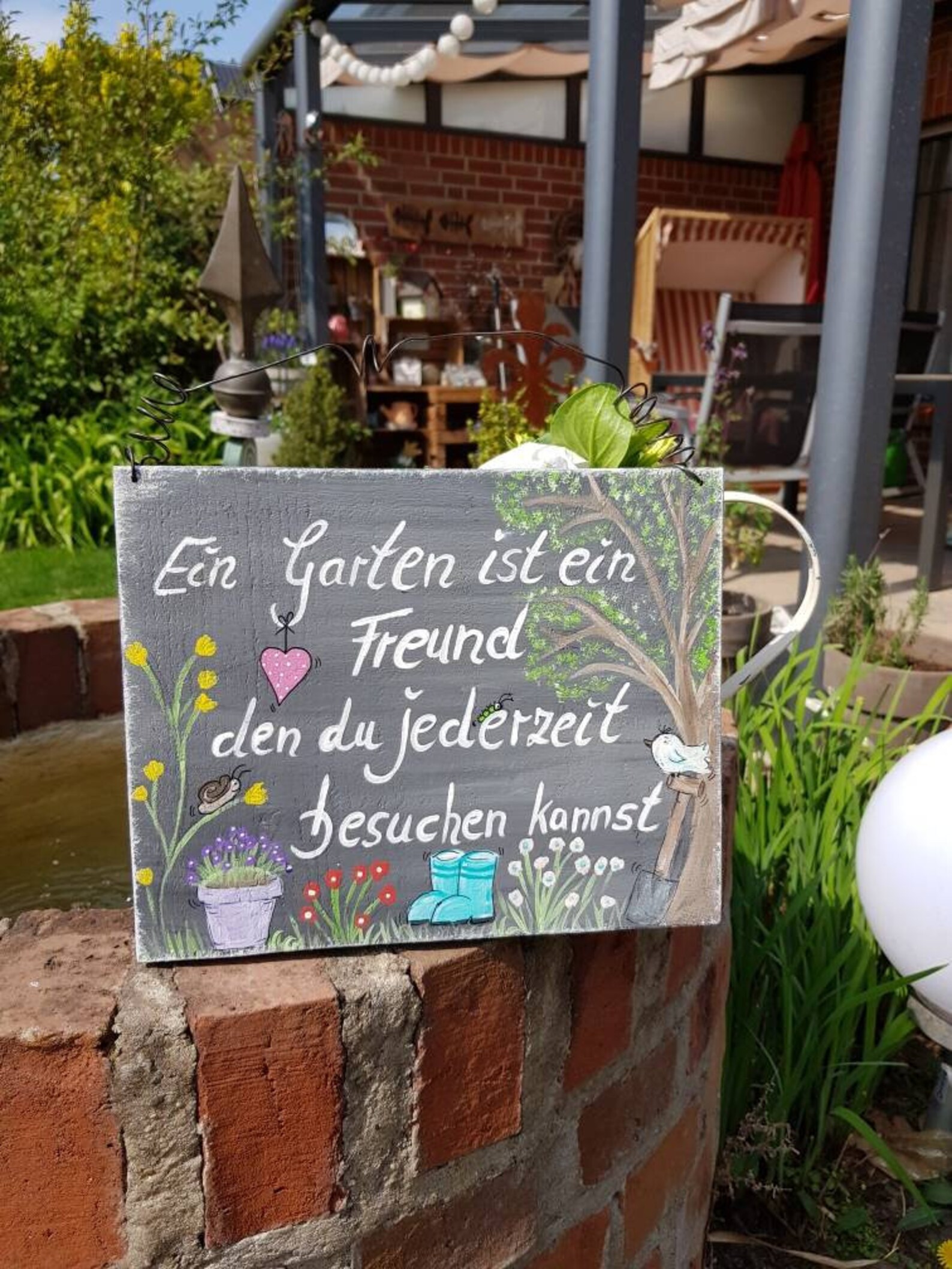 Gartenspruch..schönes Holzschild /Gartenschild Etsy