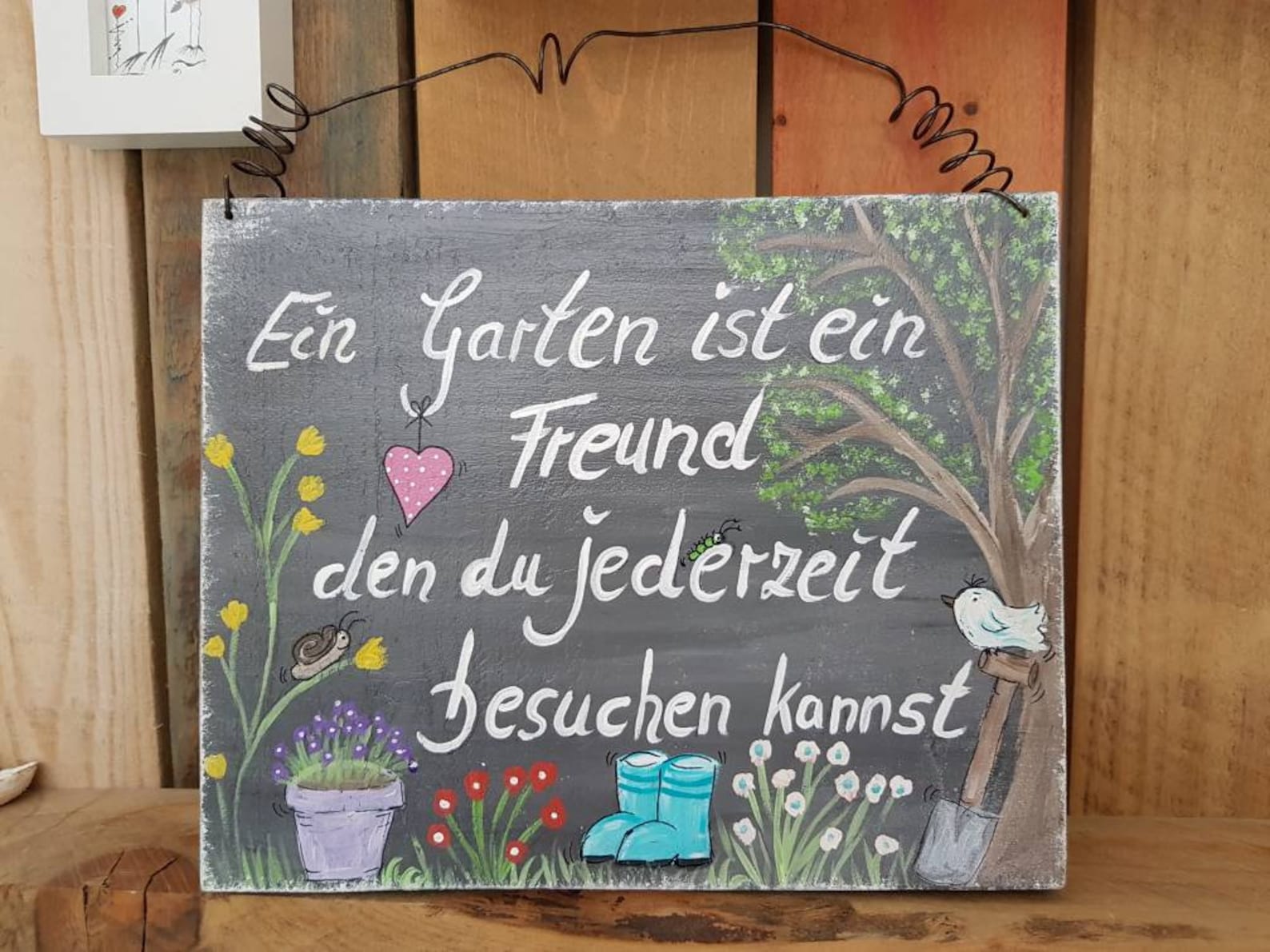 Gartenspruch..schönes Holzschild /Gartenschild Etsy