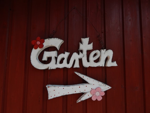 Garten Schriftzug zum aufhängen Etsy