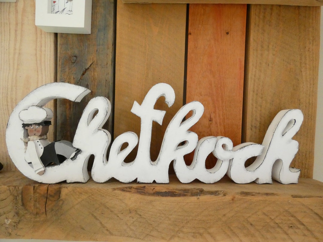 Chef's Wooden Lettering - Etsy