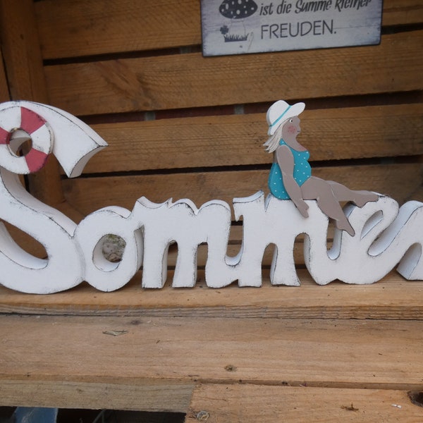 Sommer  -Schriftzug aus Holz