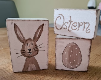 Easter decoration ..small ..bunny with egg and lettering