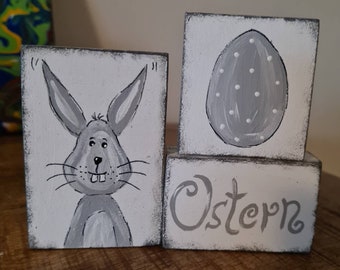 Osterdeko ...Hasi mit Ei und Schriftzug