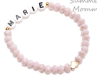 Bracelet personalized with name pink rose gold, name