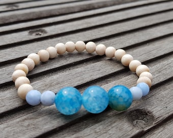 Agate Bracelet, Mala, Mala Bracelet, Energy Stone, Natural Stone, Mineral Quartz, Yoga, Natural Beads, Zen, Energy Bracelet