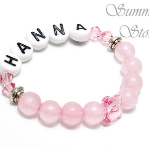 Baby bracelet rose quartz image 1