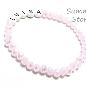 Name bracelet pink personalized with your desired name image 2