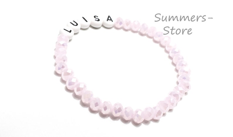 Name bracelet pink personalized with your desired name image 2