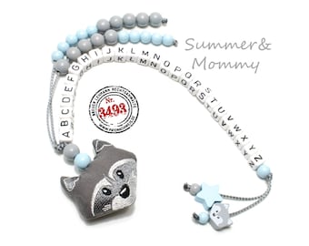 ABC Chain, Calculator Chain, Raccoon, School Bag, Back to School, Gift First Grader, Gift School Enrollment