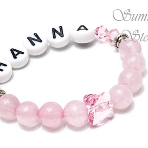 Baby bracelet rose quartz image 2