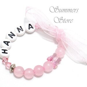 Baby bracelet rose quartz image 3