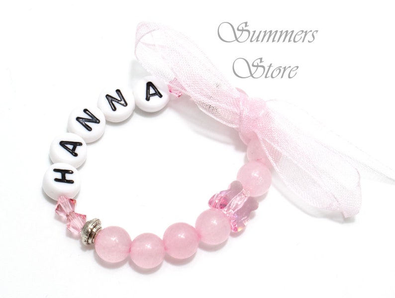 Baby bracelet rose quartz image 3