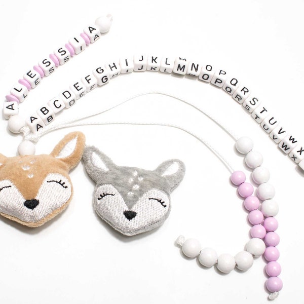 Deer ABC Chain + Calculator Necklace, School Ingenuder Girl Gift, First Grader, School Bag Sugar Bag