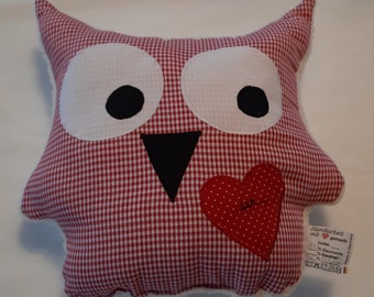 Coussin de hibou avec nom coussin hibou coussin décoratif couleur au choix cadeau baptême naissance anniversaire