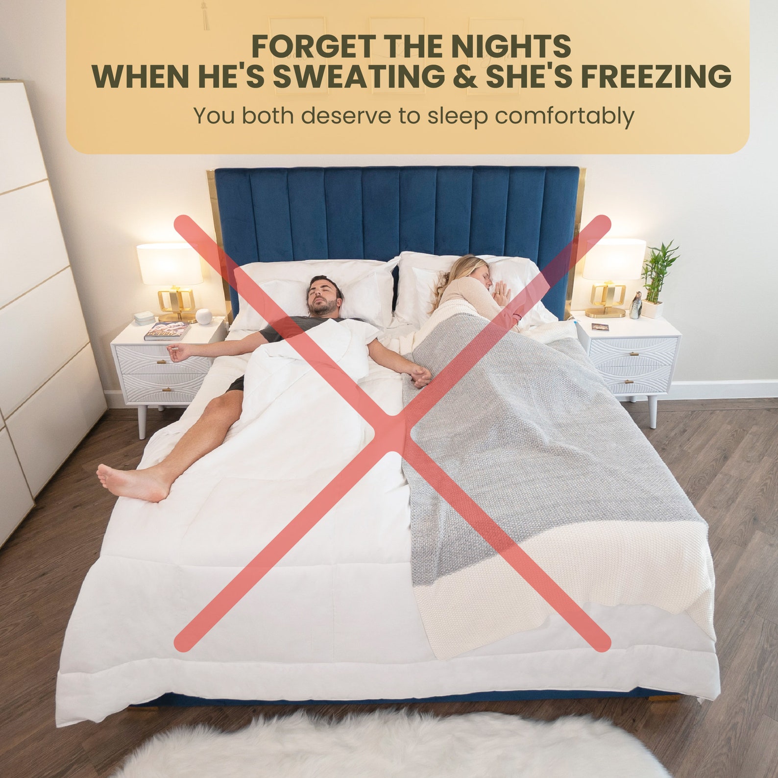 Dual Zone Comforter for Couples Gift for Couples Etsy