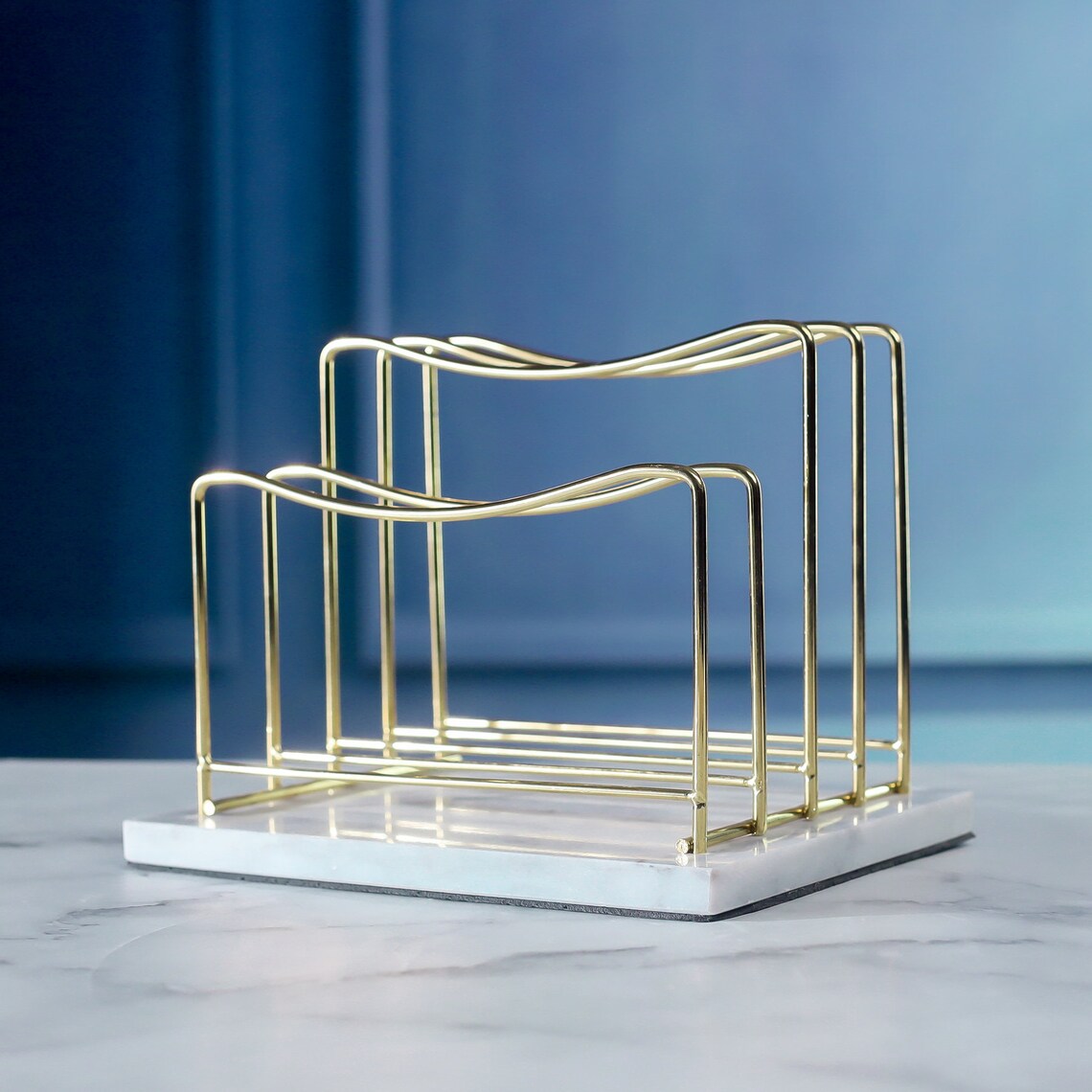 Real Marble File Holder Marble Desk Accessories Modern Etsy