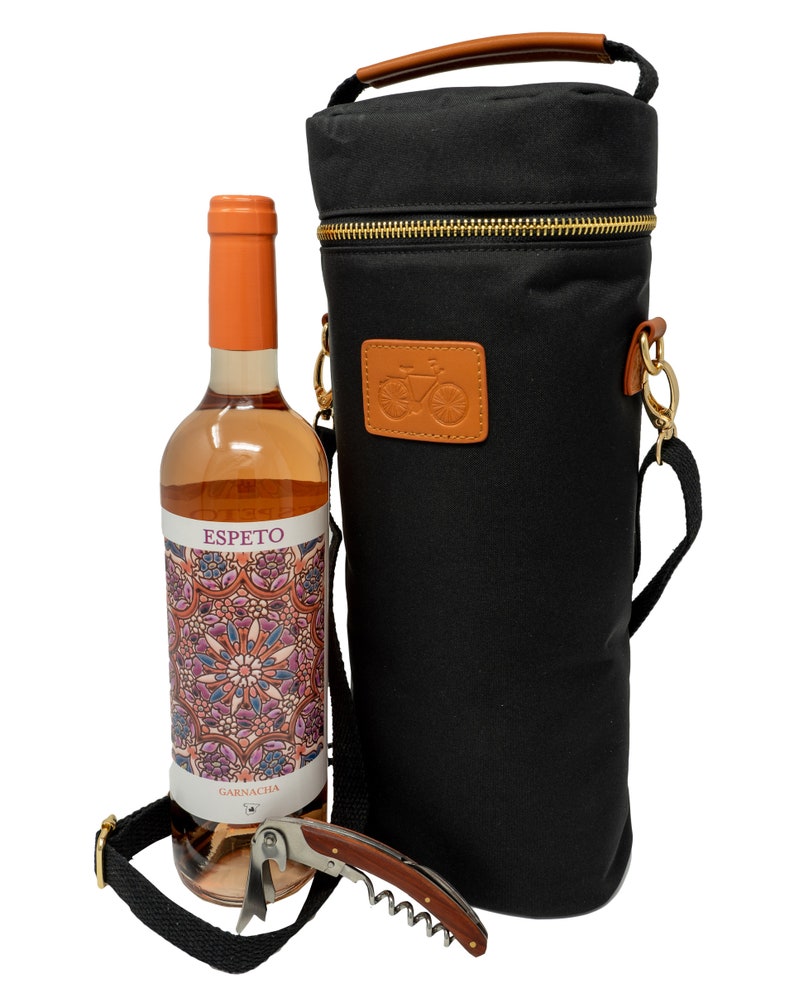 Single Bottle Wine Tote BYOB 1 Wine Bottle Bag Free Wooden Etsy